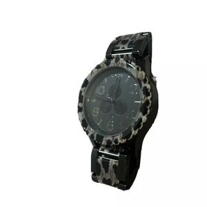 Nixon leopard print watch
